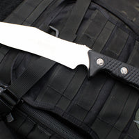 Microtech Arbiter Fixed Blade- Black Handle- Stonewash Finished Blade  104-10