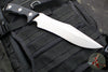 Microtech Arbiter Fixed Blade- Black Handle- Stonewash Part Serrated Blade 104-11 2020