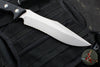 Microtech Arbiter Fixed Blade- Black Handle- Stonewash Part Serrated Blade 104-11 2020