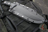 Microtech Arbiter Fixed Blade- Black Handle- Stonewash Part Serrated Blade 104-11 2020