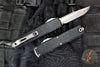 Microtech Ultratech OTF Knife- GEN IV- Topographic Series- Interceptor Edge- Black Finished Handle- Stonewash Finished Plain Edge Blade 11174TP-10 S