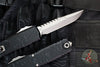 Microtech Ultratech OTF Knife- GEN IV- Topographic Series- Interceptor Edge- Black Finished Handle- Stonewash Finished Plain Edge Blade 11174TP-10 S