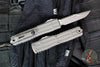Microtech Ultratech ZBP Zero Blade Play OTF Knife- EX Series- Interceptor Edge- Natural Clear Finished Handle- Apocalyptic Finished Blade 1117EX-10 APNCS