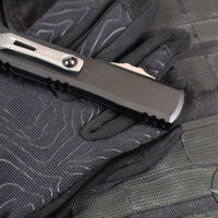 Microtech Ultratech OTF Knife- GEN III ZBP- Hellhound Edge- Black Handle- Apocalyptic Finished Blade 1119-10 AP
