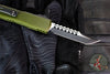 Microtech Ultratech OTF Knife- GEN III ZBP- Hellhound Edge- OD Green Handle- Black Finished Blade 1119-1 OD