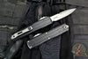 Microtech Ultratech ZBP Zero Blade Play OTF Knife- EX Series- Bayonet Edge- Black Handle- Stonewash Blade 1120EX-10 S