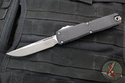 Microtech Ultratech ZBP Zero Blade Play OTF Knife- Single Edge- Black Handle- Apocalyptic Blade 1121-10 AP