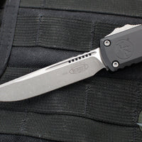 Microtech Ultratech ZBP Zero Blade Play OTF Knife- Single Edge- Black Handle- Apocalyptic Blade 1121-10 AP