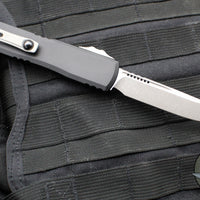 Microtech Ultratech ZBP Zero Blade Play OTF Knife- Single Edge- Black Handle- Apocalyptic Blade 1121-10 AP