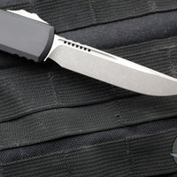 Microtech Ultratech ZBP Zero Blade Play OTF Knife- Single Edge- Black Handle- Apocalyptic Blade 1121-10 AP