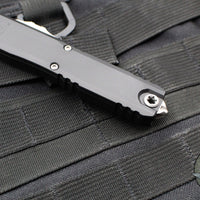 Microtech Ultratech ZBP Zero Blade Play OTF Knife- Single Edge- Black Handle- Apocalyptic Blade 1121-10 AP