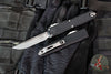 Microtech Ultratech ZBP Zero Blade Play OTF Knife- Single Edge- Black Handle- Stonewash Blade 1121-10
