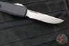 Microtech Ultratech ZBP Zero Blade Play OTF Knife- Single Edge- Black Handle- Stonewash Part Serrated Blade 1121-11