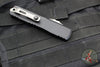 Microtech Ultratech ZBP Zero Blade Play OTF Knife- Single Edge- Black Handle- Stonewash Full Serrated Blade 1121-12