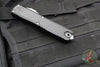 Microtech Ultratech ZBP Zero Blade Play OTF Knife- Single Edge- Black Handle- Stonewash Full Serrated Blade 1121-12