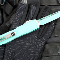 Microtech Ultratech ZBP Zero Blade Play OTF Knife- Single Edge- Cerakote Baja Finished Handle- Baja Finished Blade 1121-1BJ-C18Z15