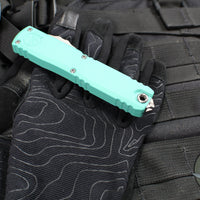 Microtech Ultratech ZBP Zero Blade Play OTF Knife- Single Edge- Cerakote Baja Finished Handle- Baja Finished Blade 1121-1BJ-C18Z15