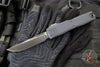 Microtech Ultratech ZBP Zero Blade Play OTF Knife- Single Edge- Shadow Edition- Black Handle- Black DLC Plain Edge Blade- DLC Hardware 1121-1 DLCTSH