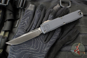 Microtech Ultratech ZBP Zero Blade Play OTF Knife- Single Edge- Shadow Edition- Black Handle- Black DLC Plain Edge Blade- DLC Hardware 1121-1 DLCTSH