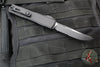 Microtech Ultratech ZBP Zero Blade Play OTF Knife- Single Edge- Tactical- Black Handle- Black Part Serrated Blade 1121-2 T