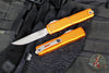 Microtech Ultratech OTF Knife- GEN IV- Single Edge- Orange Handle- Apocalyptic Finished Blade 11214-10 APOR