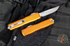 Microtech Ultratech OTF Knife- GEN IV- Single Edge- Orange Handle- Apocalyptic Finished Blade 11214-10 APOR
