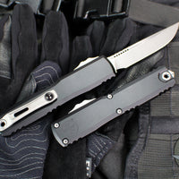 Microtech Ultratech OTF Knife- GEN IV- Single Edge- Black Handle- Apocalyptic Finished Blade 11214-10 AP
