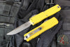 Microtech Ultratech OTF Knife- GEN IV- Single Edge- Yellow Handle- Apocalyptic Finished Blade 11214-10 APYW