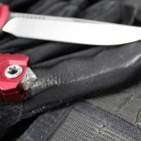 Microtech Ultratech OTF Knife- GEN IV- Single Edge- Merlot Handle Handle- Stonewash Finished Blade 11214-10 MR