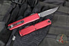 Microtech Ultratech OTF Knife- GEN IV- Single Edge- Merlot Red Handle- Black Finished Plain Edge Blade 11214-1 MR