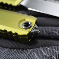 Microtech Ultratech OTF Knife- GEN IV- Single Edge- OD Green Handle- Black Finished Plain Edge Blade 11214-1 OD