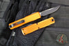 Microtech Ultratech OTF Knife- GEN IV- Single Edge- Orange Handle- Black Finished Plain Edge Blade 11214-1 OR