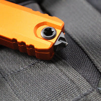Microtech Ultratech OTF Knife- GEN IV- Single Edge- Orange Handle- Black Finished Plain Edge Blade 11214-1 OR
