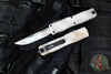 Microtech Ultratech OTF Knife- GEN IV- Single Edge- Sandtrooper Edition- Distressed White Handle- Distressed White Finished Plain Edge Blade 11214-1 SAD