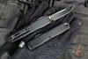 Microtech Ultratech OTF Knife- GEN IV- Single Edge- Tactical- Black Handle- Black Finished Plain Edge Blade 11214-1 T