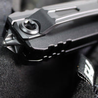 Microtech Ultratech OTF Knife- GEN IV- Single Edge- Tactical- Black Handle- Black Finished Plain Edge Blade 11214-1 T