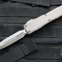 Microtech Ultratech ZBP Zero Blade Play OTF Knife- Double Edge- Natural Clear Handle- Apocalyptic Blade 1122-10 APNC