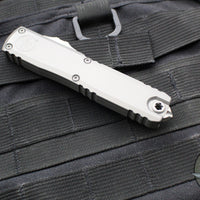 Microtech Ultratech ZBP Zero Blade Play OTF Knife- Double Edge- Natural Clear Handle- Apocalyptic Blade 1122-10 APNC