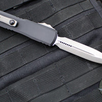 Microtech Ultratech ZBP Zero Blade Play OTF Knife- Double Edge- Black Handle- Apocalyptic Blade 1122-10 AP