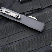 Microtech Ultratech ZBP Zero Blade Play OTF Knife- Double Edge- Black Handle- Apocalyptic Blade 1122-10 AP