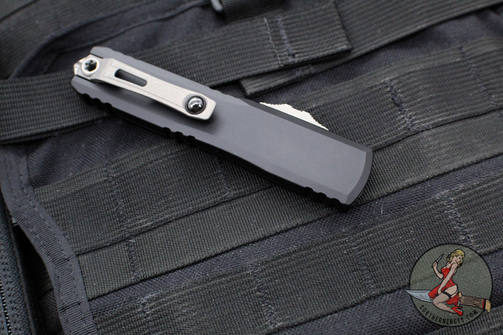 Microtech Zero Microtech Ultratech ZBP Zero Blade Play OTF Knife- Double Edge- Black ...