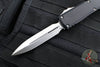 Microtech Ultratech ZBP Zero Blade Play OTF Knife- Double Edge- Black Handle- Stonewash Blade 1122-10