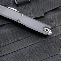 Microtech Ultratech ZBP Zero Blade Play OTF Knife- Double Edge- Black Handle- Stonewash Blade 1122-10