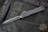 Microtech Ultratech ZBP Zero Blade Play OTF Knife- Double Edge- Shadow Edition- Black Handle- Black DLC Plain Edge Blade- DLC Hardware 1122-1 DLCTSH