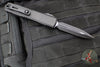 Microtech Ultratech ZBP Zero Blade Play OTF Knife- Double Edge- Tactical- Black Handle- Black Plain Edge Blade 1122-1 T