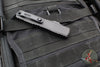 Microtech Ultratech ZBP Zero Blade Play OTF Knife- Double Edge- Tactical- Black Handle- Black Plain Edge Blade 1122-1 T