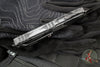 Microtech Ultratech ZBP Zero Blade Play OTF Knife- Double Edge- Urban Camo Comic Finished Handle And Plain Edge Blade 1122-1 UCCOMICS