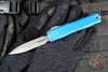 Microtech Ultratech OTF Knife- GEN IV- Double Edge- Blue Handle- Apocalyptic Finished Blade 11224-10 APBL