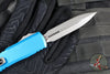 Microtech Ultratech OTF Knife- GEN IV- Double Edge- Blue Handle- Apocalyptic Finished Blade 11224-10 APBL