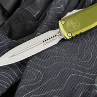 Microtech Ultratech OTF Knife- GEN IV- Double Edge- OD Green Handle- Apocalyptic Finished Blade 11224-10 APOD